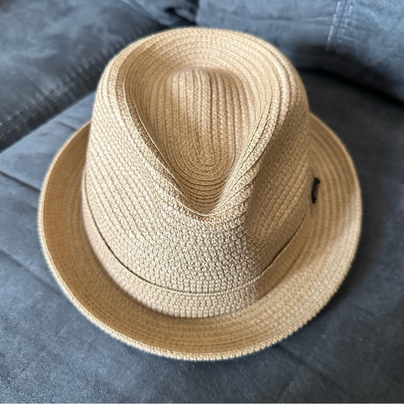 Bailey of Hollywood Billy Men’s Straw Fedora | Color: Latte | Size: Medium - Picture 2 of 6
